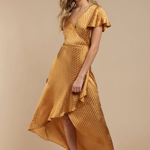 jacquard wrap dress